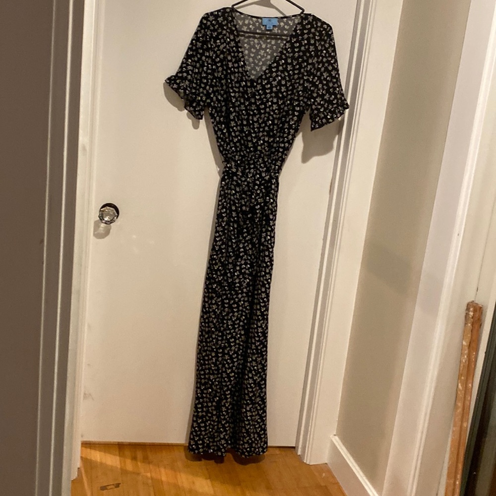 CeCe Black Floral Jumper/Pantsuit. I dunno…
